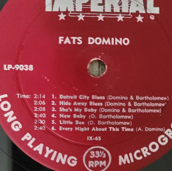 Here Stands Fats Domino Imperial LP 9038. Release 1957 - Picture 6 of 6
